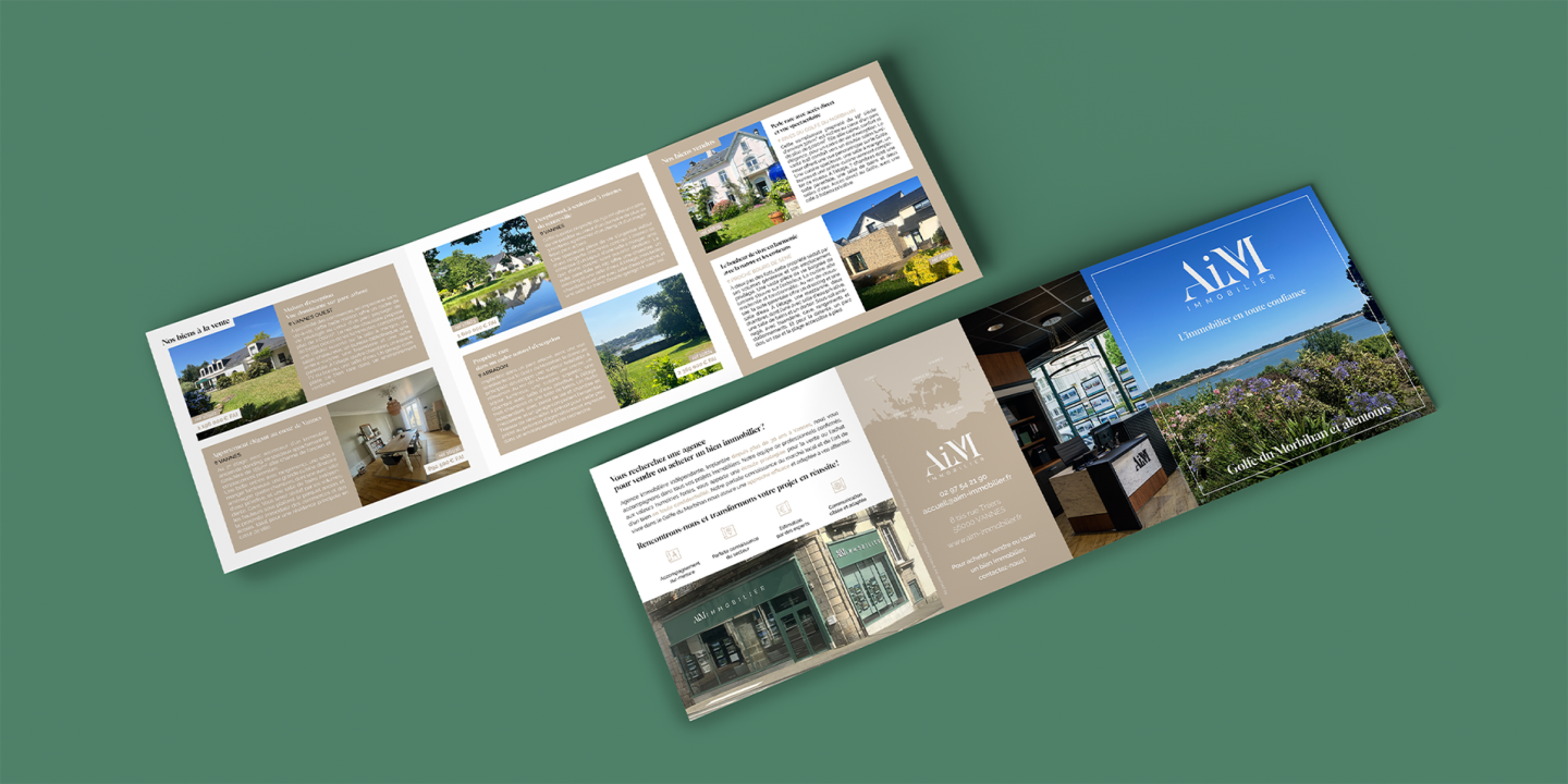 AIM - dépliant trois volets format carré