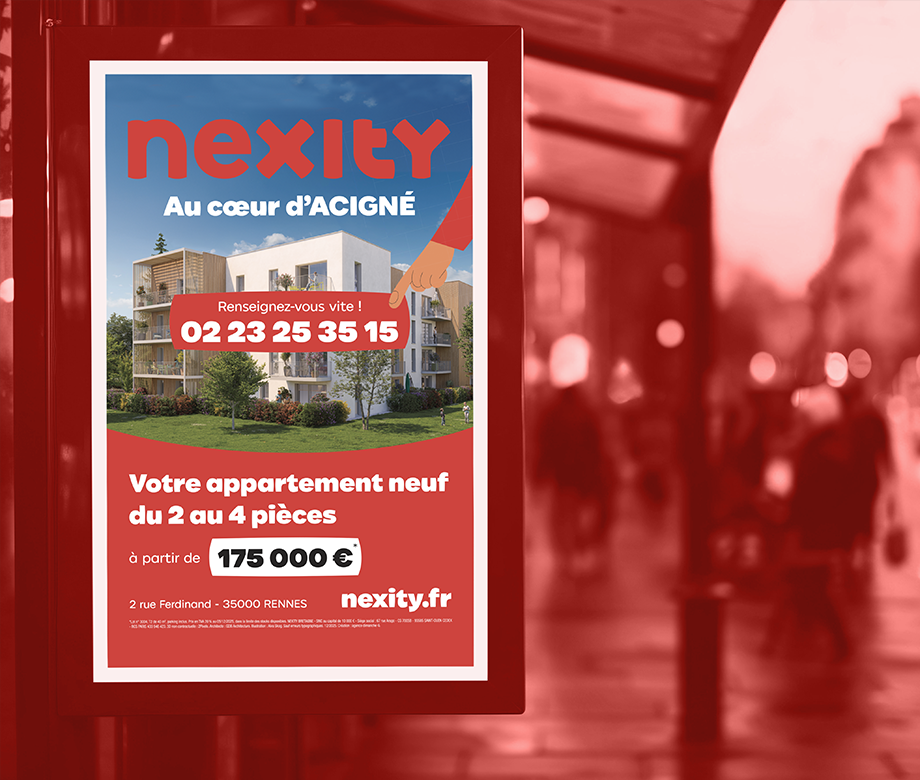 Affichage urbain - Nexity Acigné