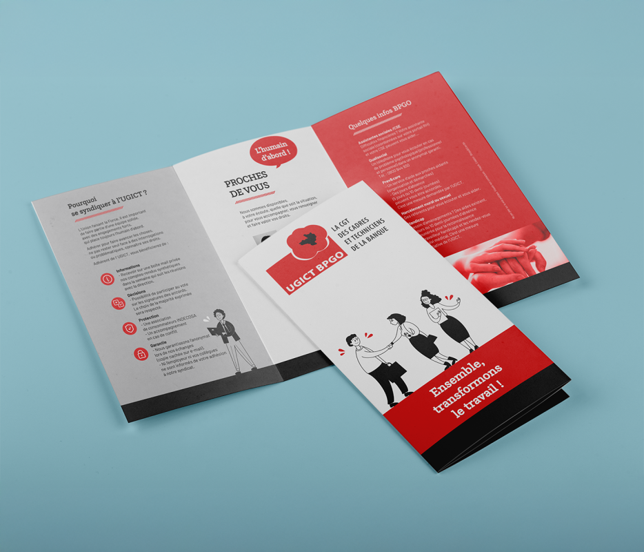 UGICT BPGO - dépliant A4 ouvert trois volets volets