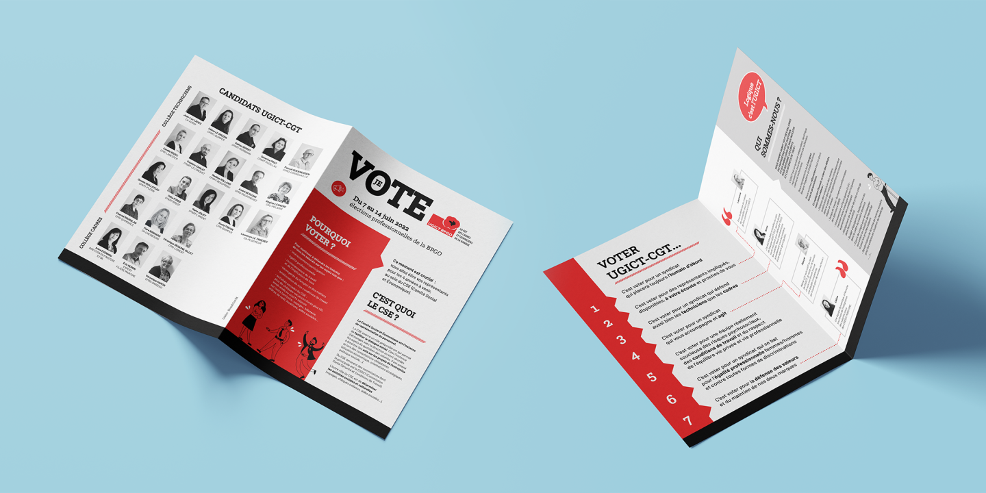 UGICT BPGO - dépliant A4 fermé deux volets