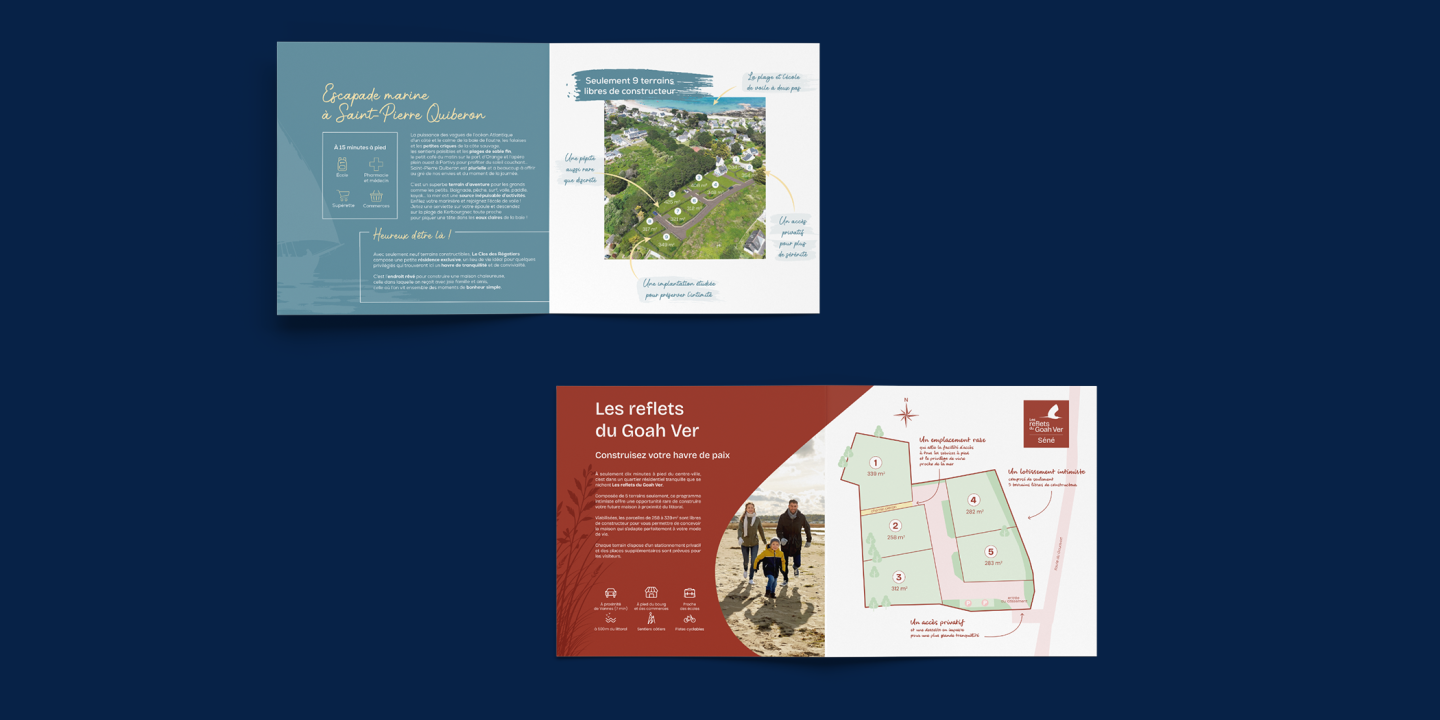 Deux plaquettes carrées ouvertes - Cefim